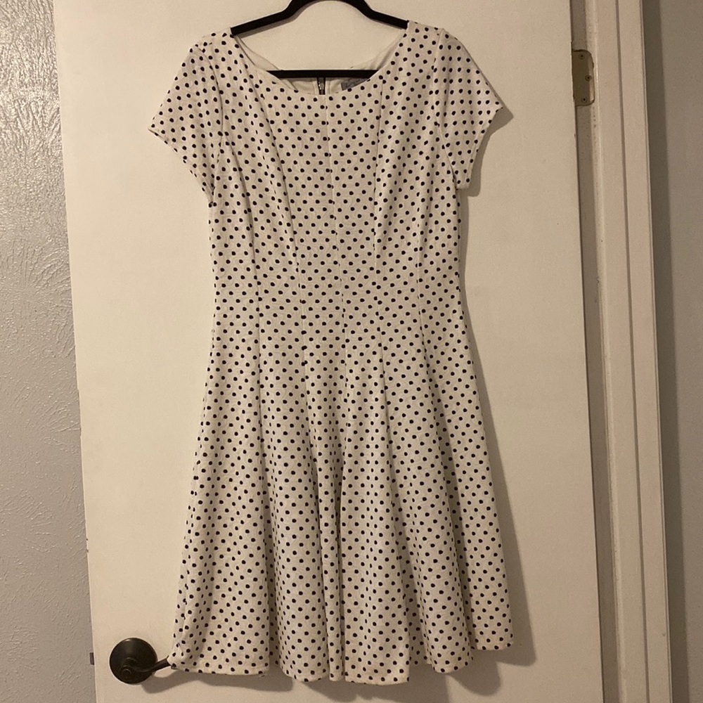 Black and white polka dot dress